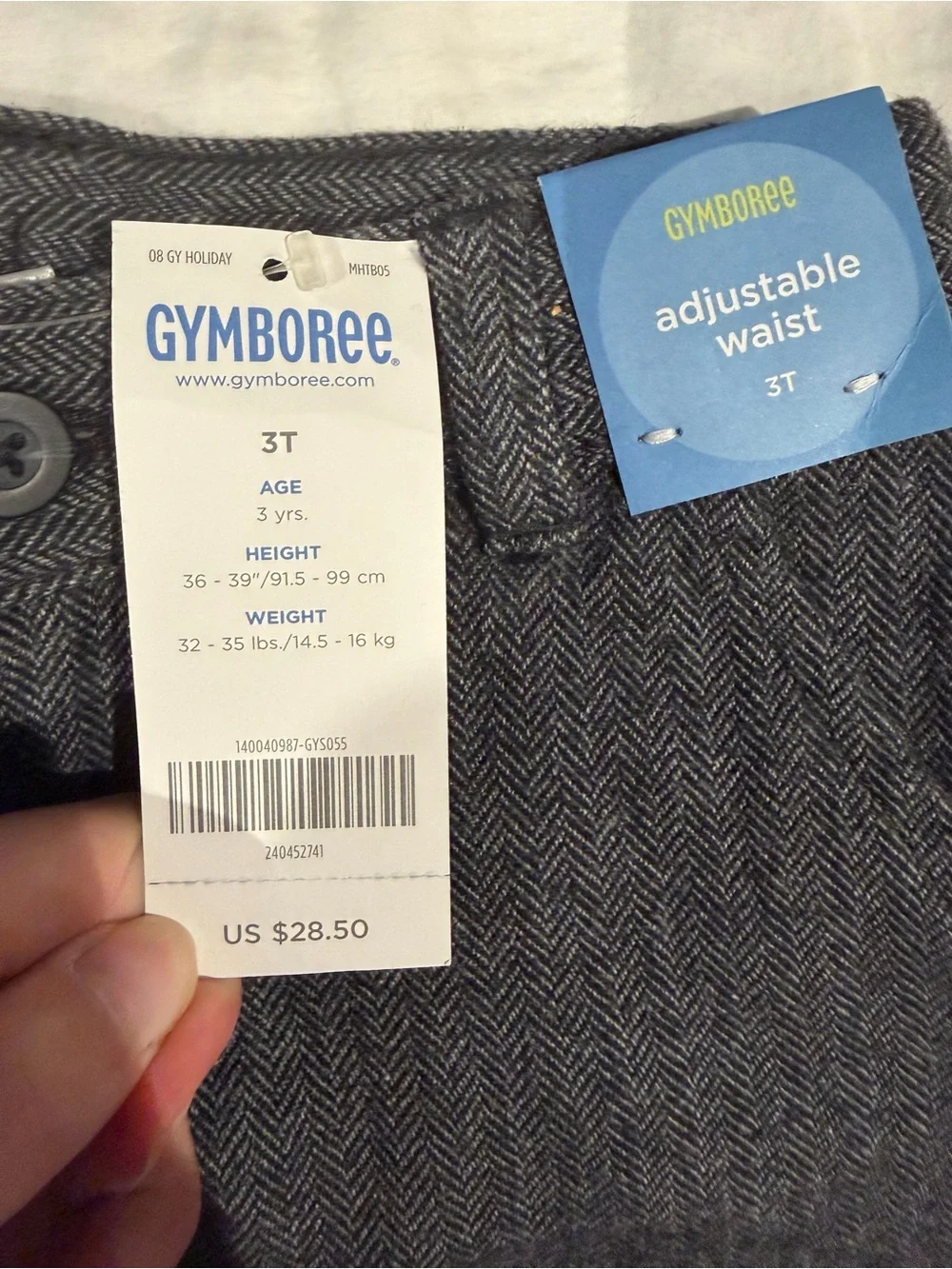 NWT Boys 3T Dark Gray Gymboree Dress Pants